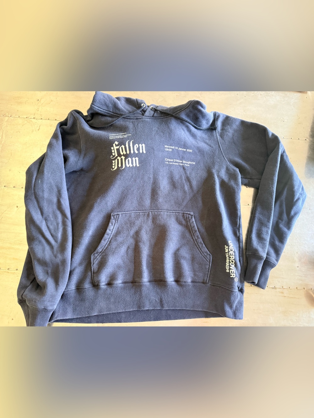 Undercover Black Fallen Man Graphic Hoodie (0005)
